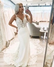 Luxurious Bridal Gown Lace Wedding Dress Bridal Gown Custom made Ivory Mermaid