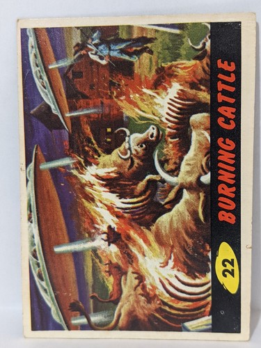 1962 Topps Mars Attacks #22 Burning Cattle — TAG (grade unconfirmed)