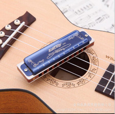 T008K 10 Hole Portable Professional Blues Harmonica Key For Beginner