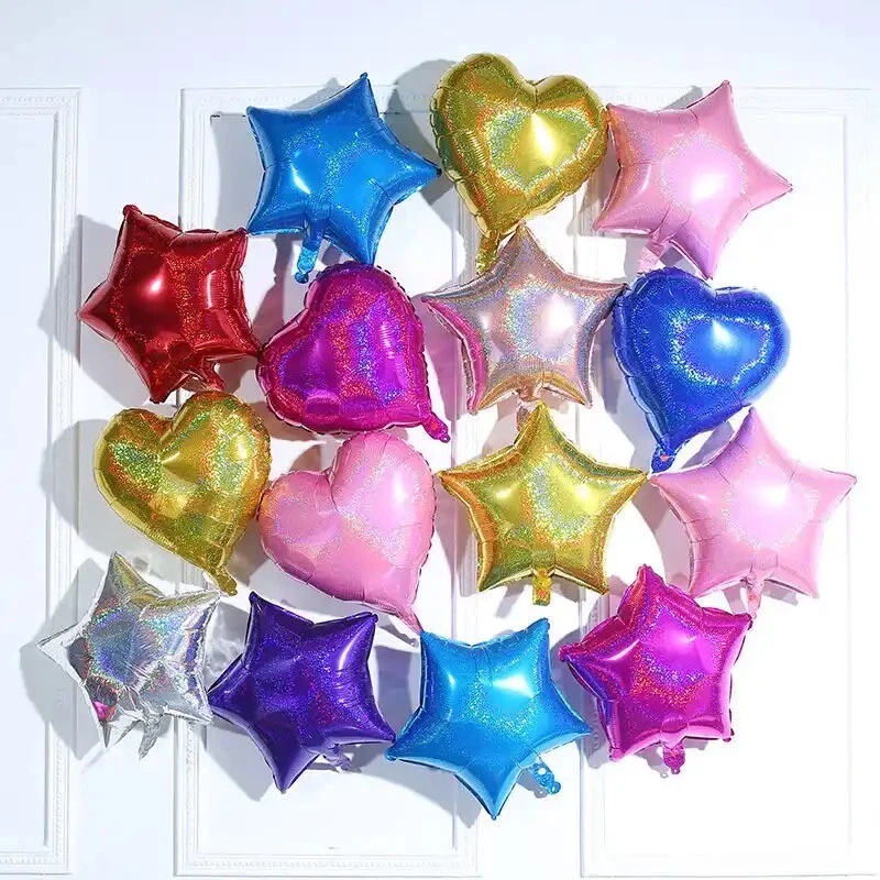5 фольгированных воздушных шаров в форме звезды 18 дюймов для вечеринки свадьбы дня рождения поплавок с гелием - Изображение 3 из 4