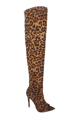 cheetah open toe booties