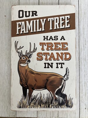 Deer Hunting Distressed Wooden Wall Sign Retro Wall Decor - Farmhouse Plaque