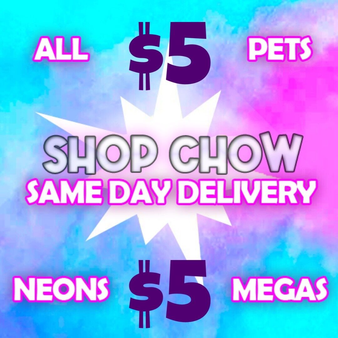 $5 SALE! Neon Mega Fly Ride -ADOPT from ME- LIMITED PETS ✨ALL PETS IN STOCK!✨