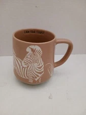 Wild Sage Earn Your Stripes XL Stoneware Zebra Mug 18 Oz Etched
