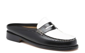 black and white weejuns