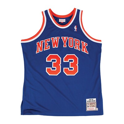   York Knicks Patrick Ewing Mitchell & Ness Authentic Road Jersey 91/92