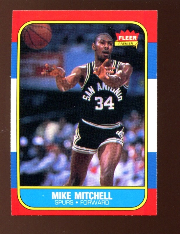 1986 Fleer #74 Mike Mitchell Set Break