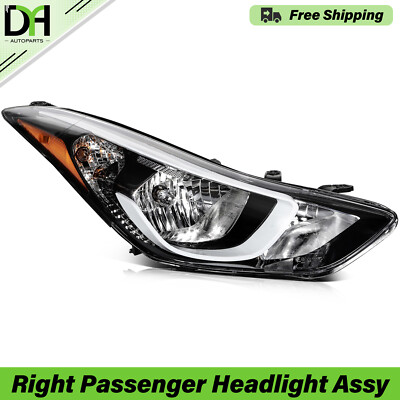 Right Passenger Headlights & Turn Signal Lights For 2014-2016 Hyundai Elantra