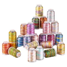 2/4/12 Spools Variegated Beading Cord Knotting Sewing Thread String 210D Craft