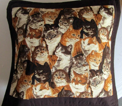 Landhaus Kissen Hülle liebevolle Handarbeit Katzen verschiedene ca.40x40 cm - Bild 1 von 4