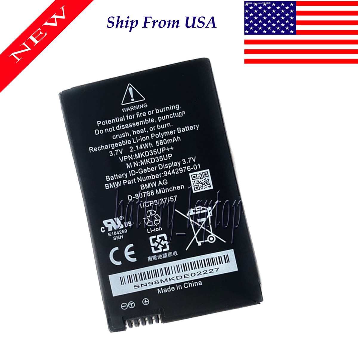 New MKD35UP 9442976-01 for BMW IDG Display Key Battery D-80788