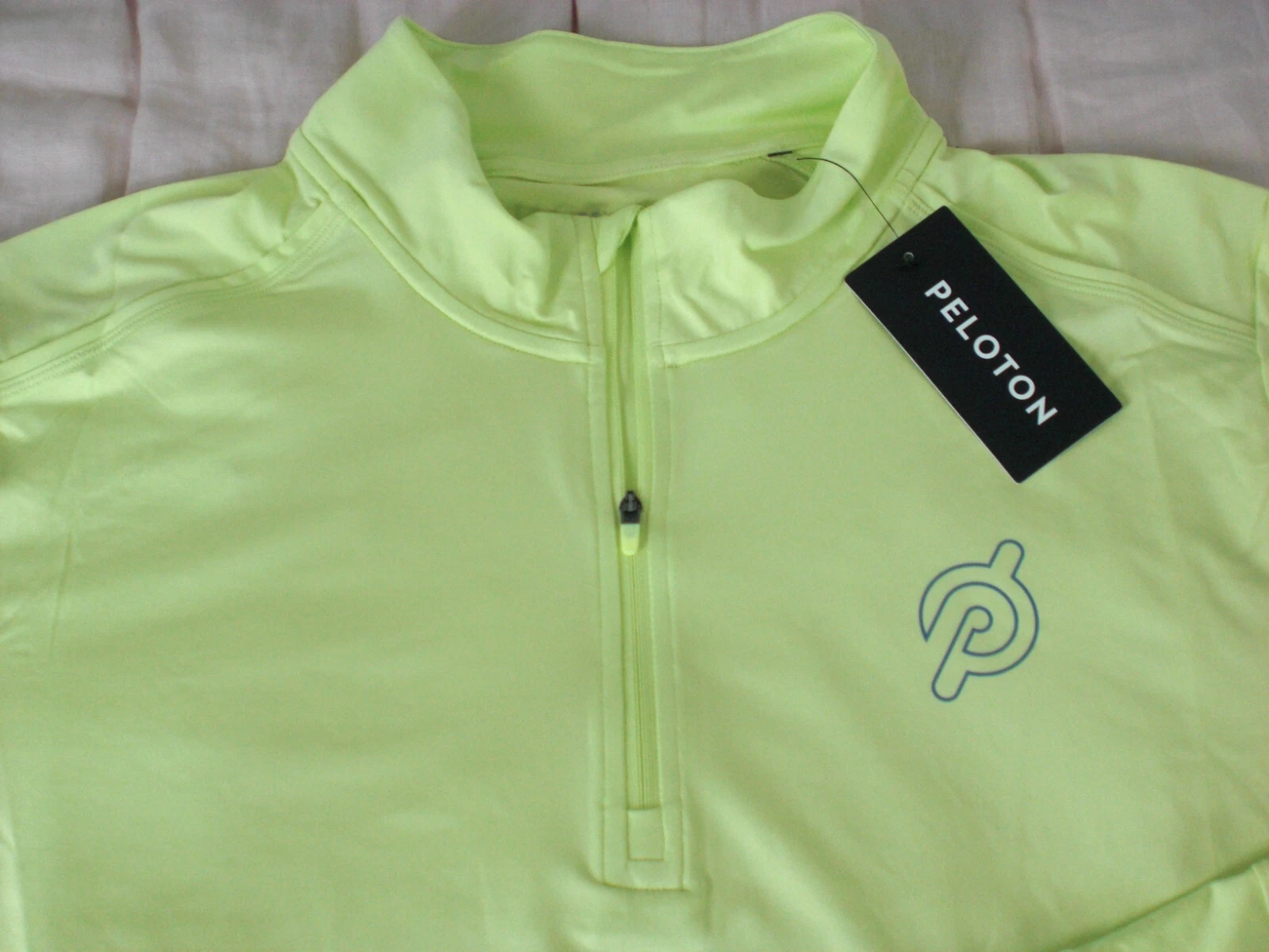 Peloton “Warm Up” ¼-Zip Performance Jersey, NWT - Men's L, XL + 2XL - Yellow