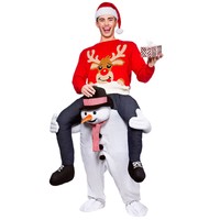 Carry Me Character Snowman Piggy Back Mascot Adults Funny Fancy Dress Costume Carry Me Character Snowman Piggy Back Mascot Adults Funny Fancy Dress Costume