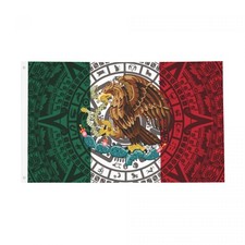 Mexican Flag   3X5 Ft Outdoor/Indoor Durable Polyester Mexico Tapestry Vivid