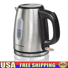 Electric Kettle Stainless Steel 1500W Auto Shutoff Fast Heating Water Indicator