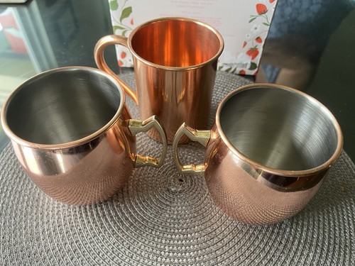 stainless copper moscow mule mugs