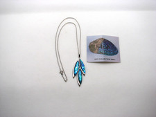 Vintage Ariki New Zealand Paua Shell Pendant Necklace