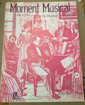 Moment Musical Franz Schubert Op. 94 No. 3 John Schaum Sheet Music 1968