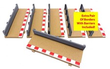 Scalextric C8223 Half Straight Borders 6.88" 175mm 4pk, Plus 2 Extra 