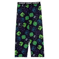 Minecraft boys Pajama Bottom, Night Scene, Small US