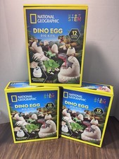 3 Pack National Geographic Dino Egg Dig Kits 36 Complete Dig Kits Sets Dinosaurs