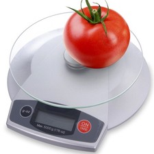 Waga Kuchenna Szklana Elektroniczna Bez Miski 5 kg LCD do ywnoci