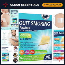 60PCS Quit Smoking Patches - Step 1, 2, 3 Nicotine Replacement Aid, Stop Smoking