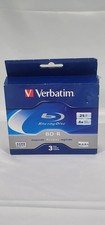 Verbatim BD-R 25GB 4X Blu-ray Recordable Discs 3 Pack NIB Blank Media 96928
