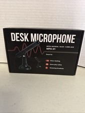 Desk Microphone Metal Material Black 3.5MM Jack MPH-01 pre-owned good condition.