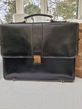 Briefcase Black Leather, With
