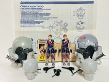 GI Joe 1985 Xamot Tomax Twins Complete File Card Cobra Flight Pod Blueprints