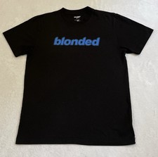New Official Frank Ocean Blonded Logo T-shirt Black Blue Size Small Tee