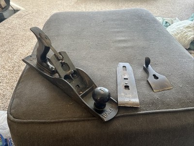 Vtg STANLEY Bailey No 5 Corrugated Sole Jack Plane Carpenter woodworker Tool 