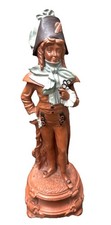 Antique Johann Maresch? Signed JM Terracotta Figure FRENCHMAN Gentleman Napoleon