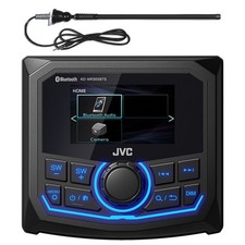 JVC KD-MR305BTS 2.7" LCD Marine Bluetooth AM/FM/WB Receiver with Marine Antenna