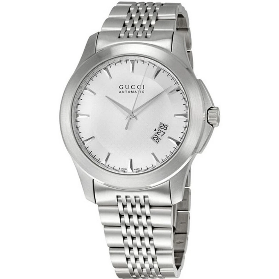 Gucci YA126209 Men's G-TIMELESS XL Silver-Tone Dial Quartz Watch