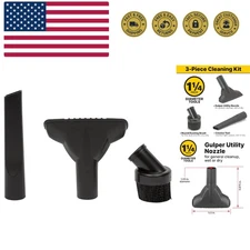 9064300 1.25 Inch Diameter Cleaning Kit, Includes Round Brush, Crevice Tool, ...