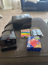 Vintage Polaroid Sonar One Step Land Camera W/flash Film Case UNTESTED