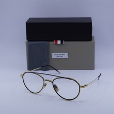 NEW Thom Browne TB-109-C-GLD-NVY-53 Gold/Matte Navy 53mm Eyeglasses