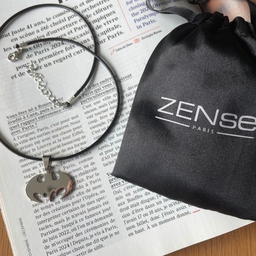 Zense - Collana con ciondolo Batman con lato lucido e lato spazzolato ZP0259 - Imagen 4 de 6