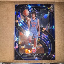 24-25  Select - Premier Level Bobi Klintman #190 Blue Cracked Ice Prizm (RC)