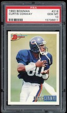 1993 Bowman #216 Curtis Conway PSA 10 ROOKIE CARD. rookie card picture