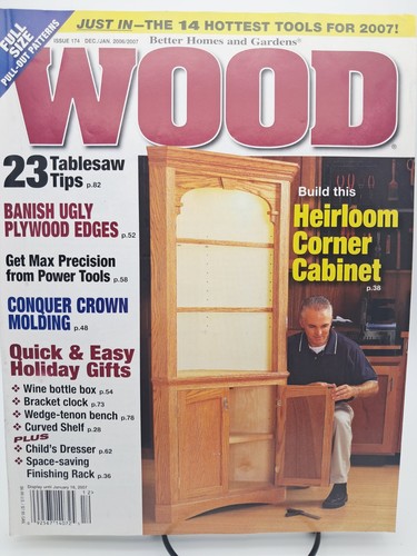 Wood Magazine Jan 2006 Issue 174 Heirloom Corner Cabinet Conquer Crown Molding