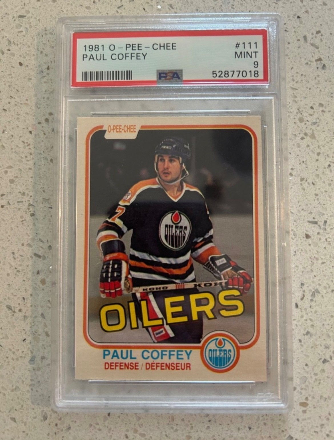 Paul Coffey 1981 O-Pee-Chee #111 rookie PSA 9