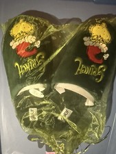 Disney The Grinch Mule Slippers Gift Bag new with tag Primark Women Size L 9/10
