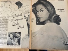 Elizabeth Montgomery, Bewitched, Four Page Vintage Clipping aa