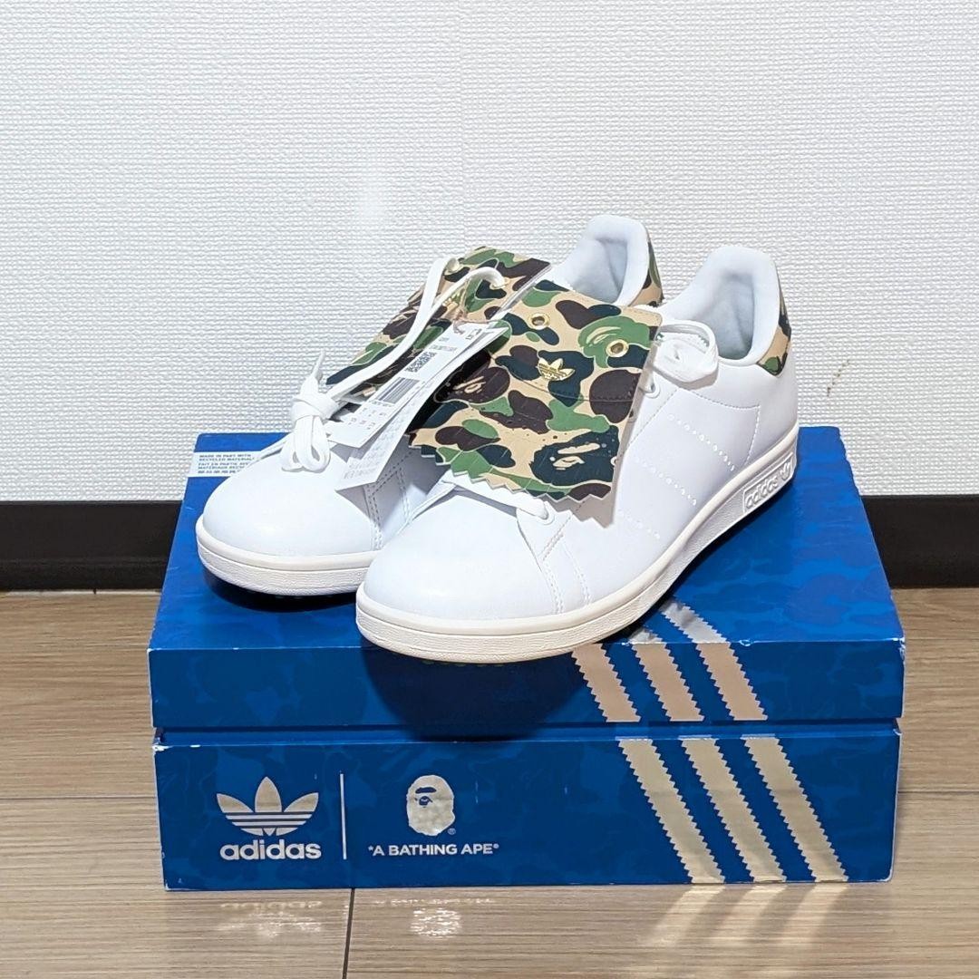 新品 ADIDAS STAN SMITH G BAPE 白 US10 28cm BAPE X ADIDAS GOLF 】STAN SMITH G BAPE | bape.com