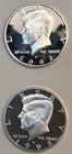 1992S & 2002S Kennedy Half Dollars Deep Cameo Proof 90% Silver
