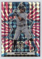 2022 Panini Mosaic Pink Swirl Mosaic Prizm 7/12 Miguel Rojas #6 12po