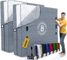 Mattress Bags for Moving with 8 Handles Full XL - 2 PACK Extra-Thick Mattress...